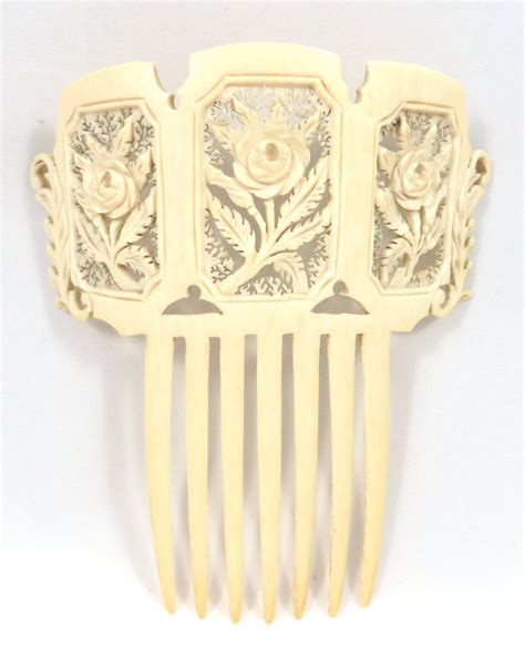 Antique French Ivory Hair Comb 1890's Victorian by GrouchyParrot | Hair comb, Vintage hair combs ...