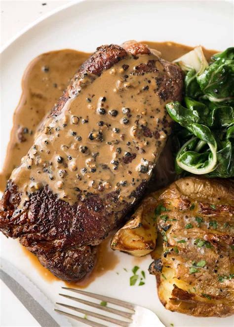 Steak with Creamy Peppercorn Sauce | Recipe | Recipes, Meat recipes, Cooking