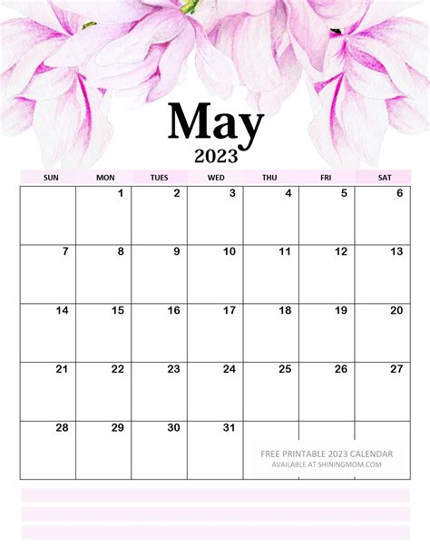 2023 Calendar Printable Pdf Floral - 2024 CALENDAR PRINTABLE