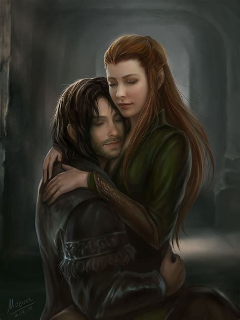 Kili and Tauriel by 0_01moeon. | Kili and tauriel, The hobbit, Tauriel