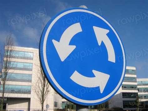 Roundabout sign | Free Photo - rawpixel