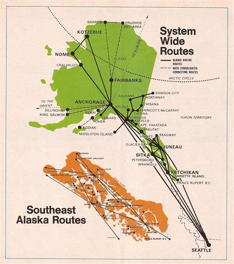 Alaska Airlines route map - 1973 | From the Alaska Airlines … | Flickr