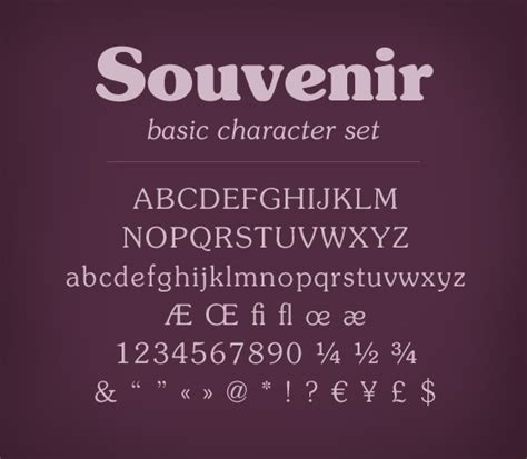 Souvenir free font