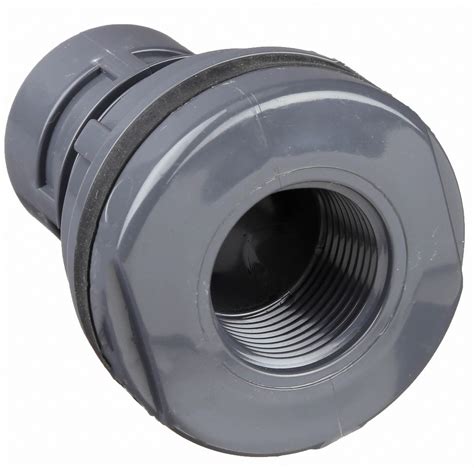 SPEARS PVC Bulkhead Tank Fitting, 1 1/2 in Pipe Size, FNPT x FNPT Connection Type - 3FMY6|8172 ...