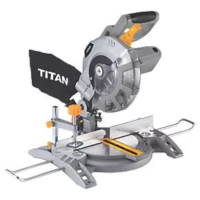 Titan TTB710MSW 210mm Single-Bevel Compound Mitre Saw 230-240V | Mitre Saws | Screwfix.com