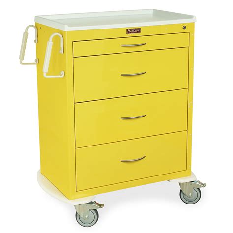 M-Series Tall Isolation Cart, Standard Width, Four Drawers, Standard Key Lock, MDS3030K04 - Harloff