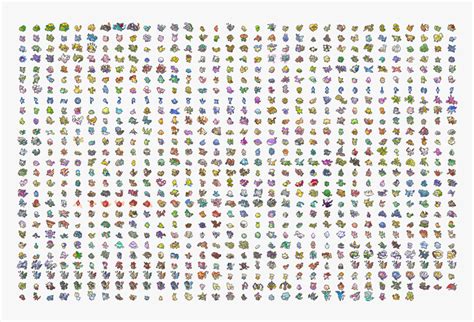 All Pokemon Pixel Sprites, HD Png Download - kindpng