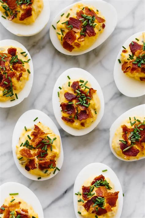 Bacon Deviled Eggs - How to Make Deviled Eggs with Bacon | Downshiftology