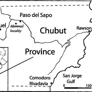 Map of Chubut Province, Argentina and Mammal Locality yielding... | Download Scientific Diagram