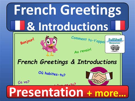 French Greetings / Introductions Presentation | Teaching Resources