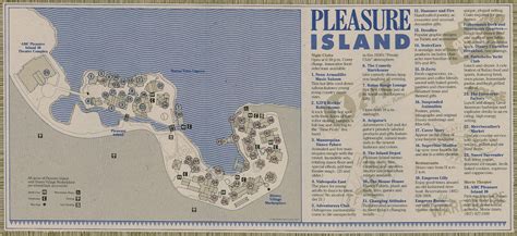 Disney Vacation Kingdom: Pleasure Island & Marketplace Map August 1989