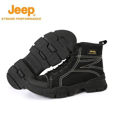 2018 Jeep Authentic Mens/Women Leather Outdoor Sports Tooling Martin Boots Casual High Hiking ...