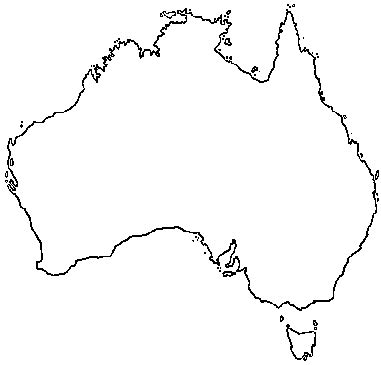 Australia Map Drawing