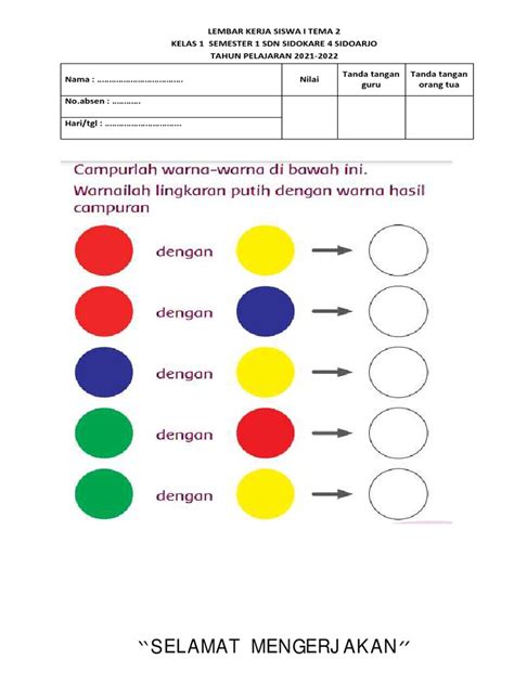 LKPD Warna | PDF