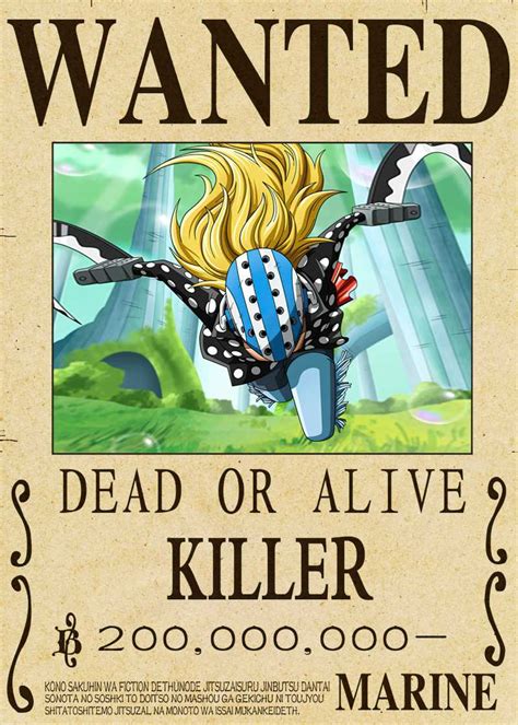 KILLER One piece wanted poster - Wanted Poster Maker