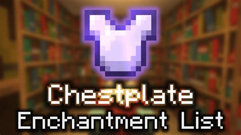 Chestplate Enchantment List - Wiki Guide - 9Minecraft.Net