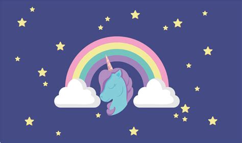 Anime Rainbow Unicorn vinyl mat - TenStickers