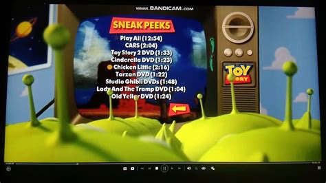 Sneak Peeks Menu From Toy Story: 10th Anniversary Edition (2005) DVD (Disc 1) - YouTube