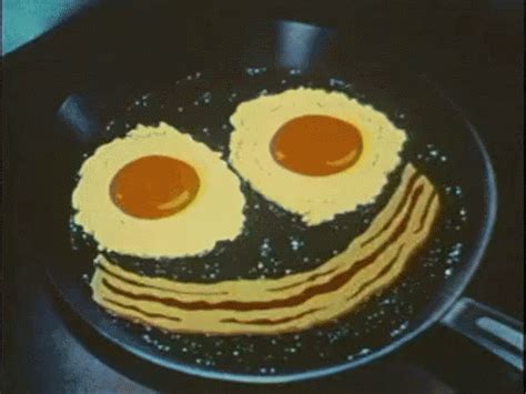 Sizzling Eggs & Bacon GIF - Breakfast Egg Bacon - Discover & Share GIFs