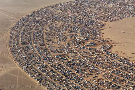 burning man, black rock city (nevada), aerial