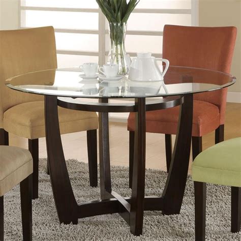 Continental 48" Wide Round Glass Dining Table - CB Furniture