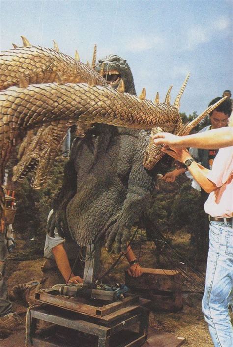 Behind the scenes of GODZILLA VS KING GHIDORAH (1991) | Movie monsters, Kaiju monsters, Godzilla ...