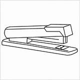 Stapler Drawing sketch template
