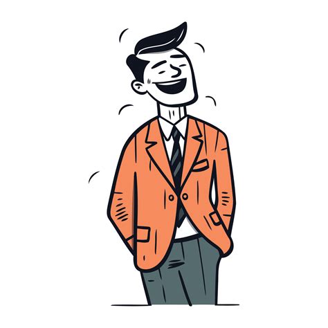 Funny vector illustration of a businessman in a suit. Cartoon style. 33656930 Vector Art at Vecteezy