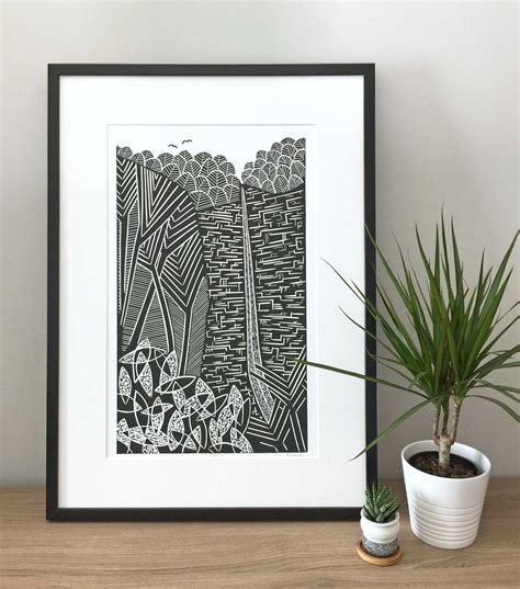 Prints Original Block Print Contemporary Minimalist Art Art Gift ...