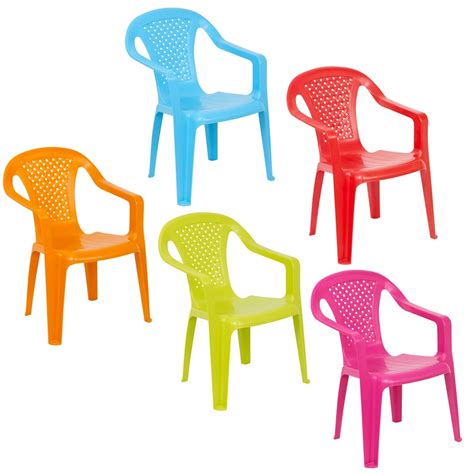 Colorful Plastic Children's Chairs Nursery Indoor Outdoor Garden Kids ...