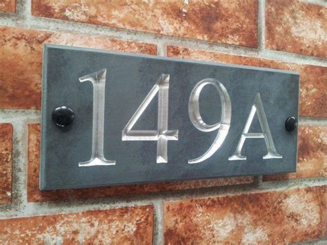 Slate House Signs with engraved House Names & Numbers