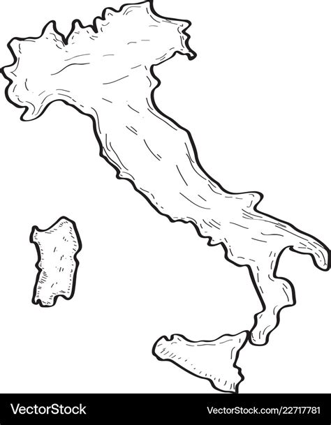 Italy Map Sketch