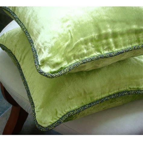 Green Lime - Euro Sham Covers - 26x26 Inches Square Euro Sham Cover in Velvet Lime Green Throw ...