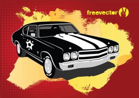 Retro Car vector free download