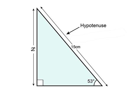 The hypotenuse the longest length on a right angle triangle