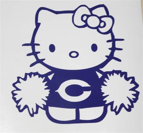 Purchase Hello Kitty Cheerleader Chicago Bears Car Window Vinyl Decal Sticker Football in ...