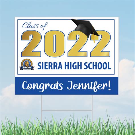 Sierra High School Graduation Yard Sign with Optional Face Mask – CuroPrint