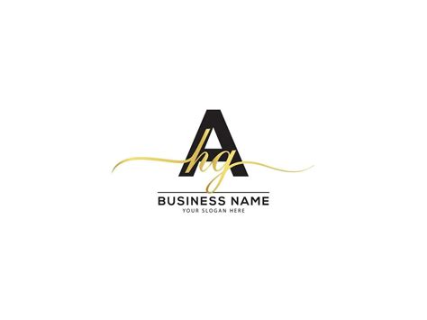 Minimal Golden AHG Logo Icon and Signature Letter For Business 24767309 Vector Art at Vecteezy