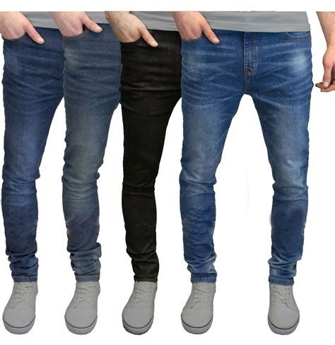 Mens Slim Fit Jeans Stretch Denim Pants Slim Skinny Casual Designer Jeans | eBay