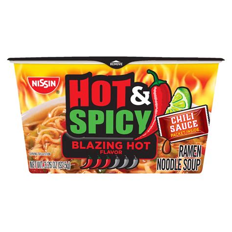 Nissin Bowl Noodles Hot and Spicy Super Picante Ramen Noodle Soup ...