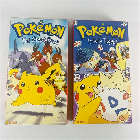 Pokemon VHS Tapes 1998 The Great Race & Totally Togepi Nintendo Pioneer Viz Vide | Mercari | The ...