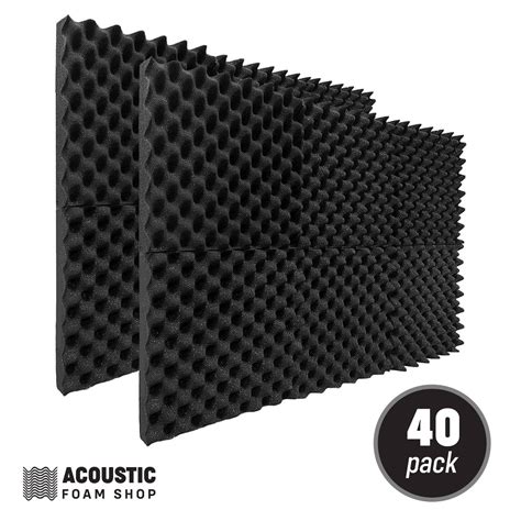 50cm Square Acoustic Foam Panels - 40 Pack - AcousticFoamShop