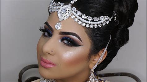 Dramatic Blue Smokey Eyes | Asian Bridal Makeup | Photoshoot - YouTube