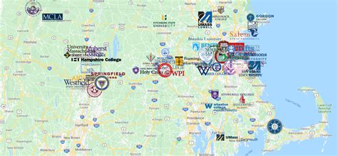 Colleges in Massachusetts Map | MyCollegeSelection