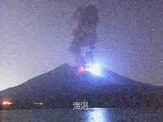 Sakurajima volcano (Japan): vulcanian explosion with eruption lightning