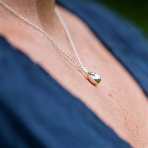 silver teardrop pendant necklace by tigerlily jewellery | notonthehighstreet.com