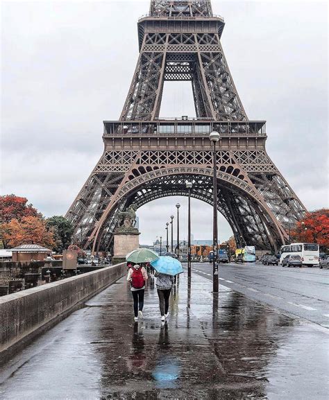 A rainy day in Paris is better than a sunny day somewhere else, the Eiffel Tower beautifully ...