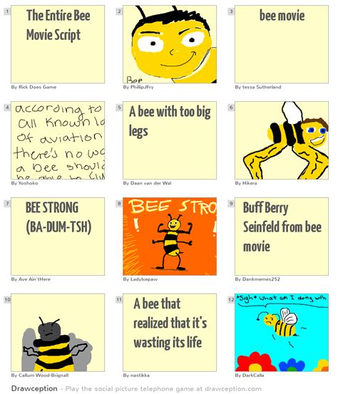 The Entire Bee Movie Script - Drawception