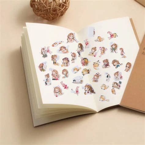 Aliexpress.com : Buy 2 Packs Different Styles Cute Decorative Diary Label Stickers Set for DIY ...