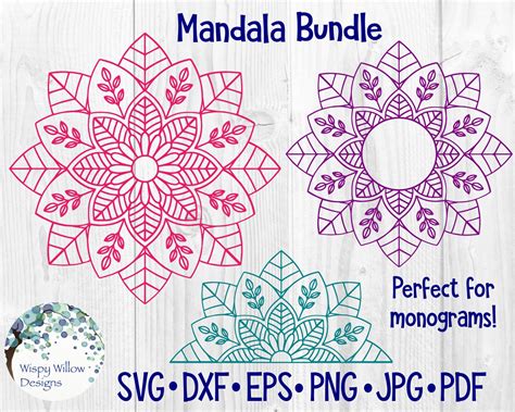 Mandala Bundle SVG Mandalas Svg Mandala Svg SVG Bundle | Etsy